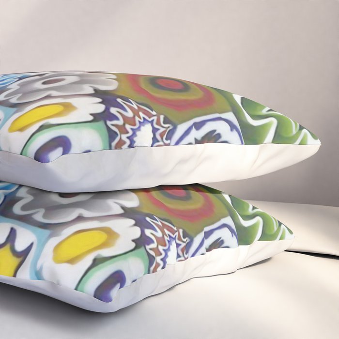 Millefiori Murano Italian Glass Print Pillow Sham Gallery Image 3