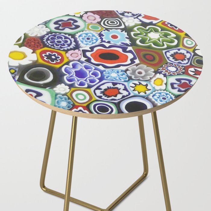 Millefiori Murano Italian Glass Print Side Table Gallery Image 2