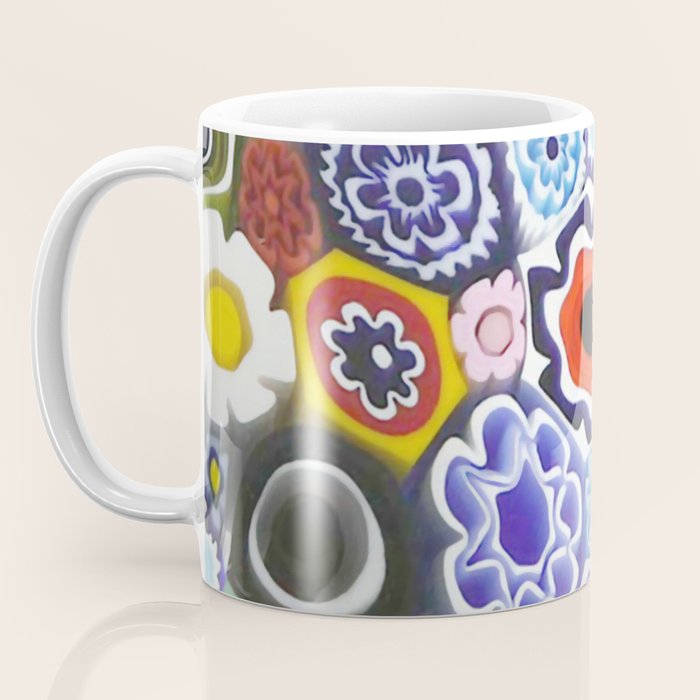 Millefiori Murano Italian Glass Print Coffee Mug Gallery Image 3