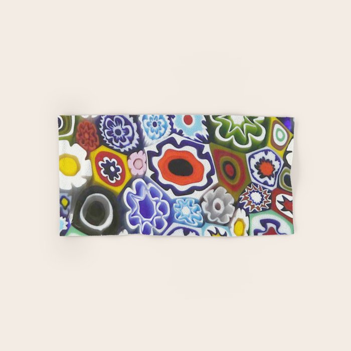 Millefiori Murano Italian Glass Print Bath Towel Gallery Image 1