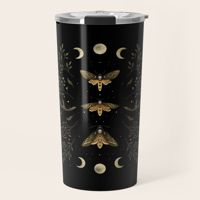 Death Head Moths Night Travel Mug Gallery Image 1