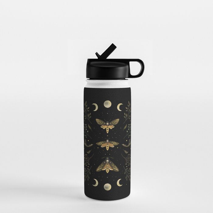 Death Head Moths Night Water Bottle Gallery Image 1