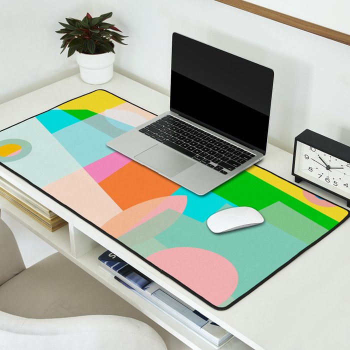 modern abstraction shapes Desk Mat Gallery Image 2