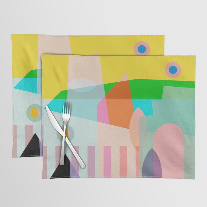 modern abstraction shapes Placemat Gallery Image 1