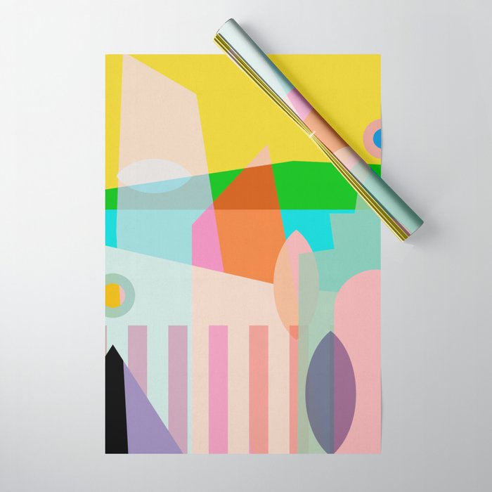 modern abstraction shapes Wrapping Paper Gallery Image 1