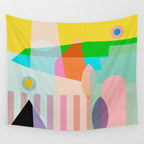 modern abstraction shapes Wall Tapestry Gallery Image 4