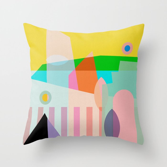 modern abstraction shapes Throw Pillow Gallery Image 6