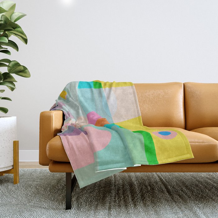 modern abstraction shapes Throw Blanket Gallery Image 1