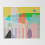 modern abstraction shapes Throw Blanket Gallery Image 2