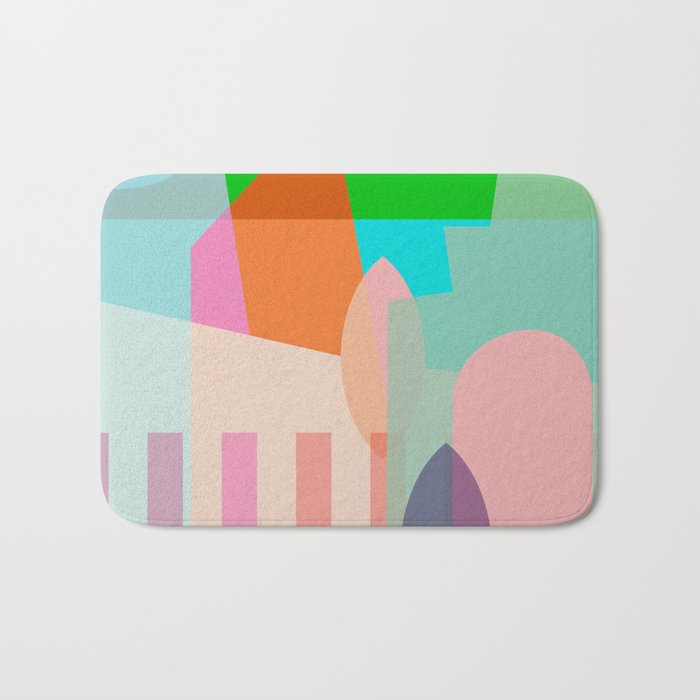 modern abstraction shapes Bath Mat Gallery Image 1
