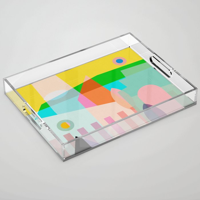 modern abstraction shapes Acrylic Tray Gallery Image 1