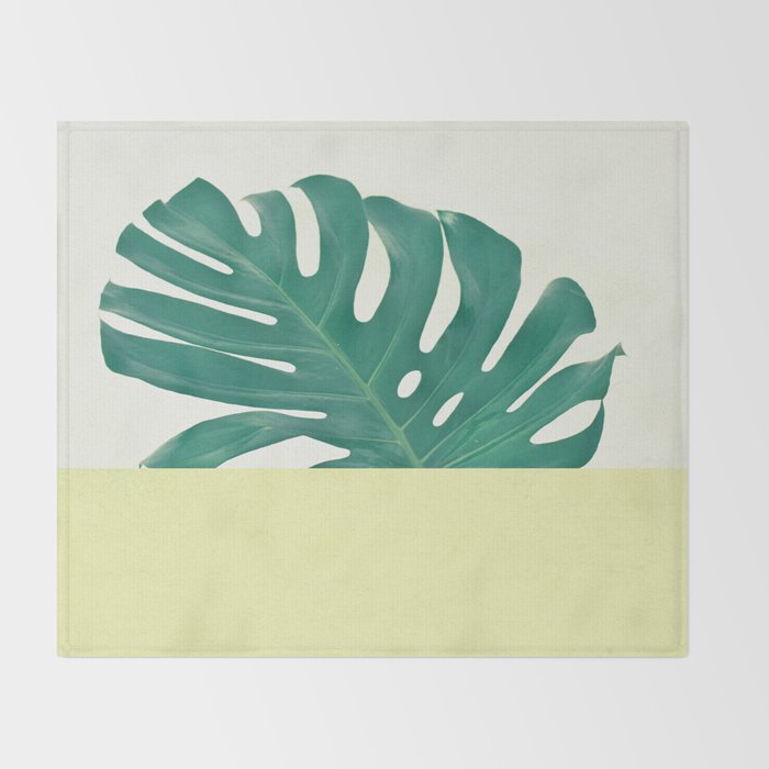 Monstera Dip II Throw Blanket Gallery Image 2