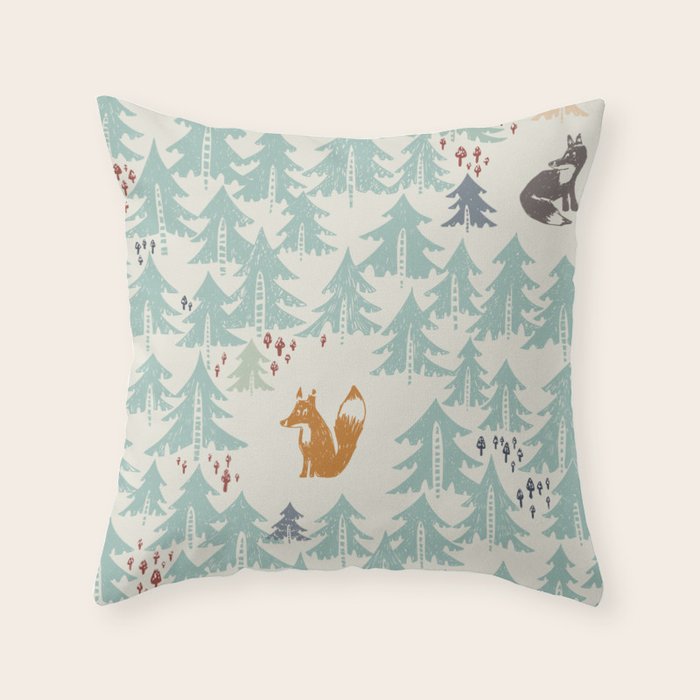 Black Forest Kids fox Throw Pillow Gallery Image 1