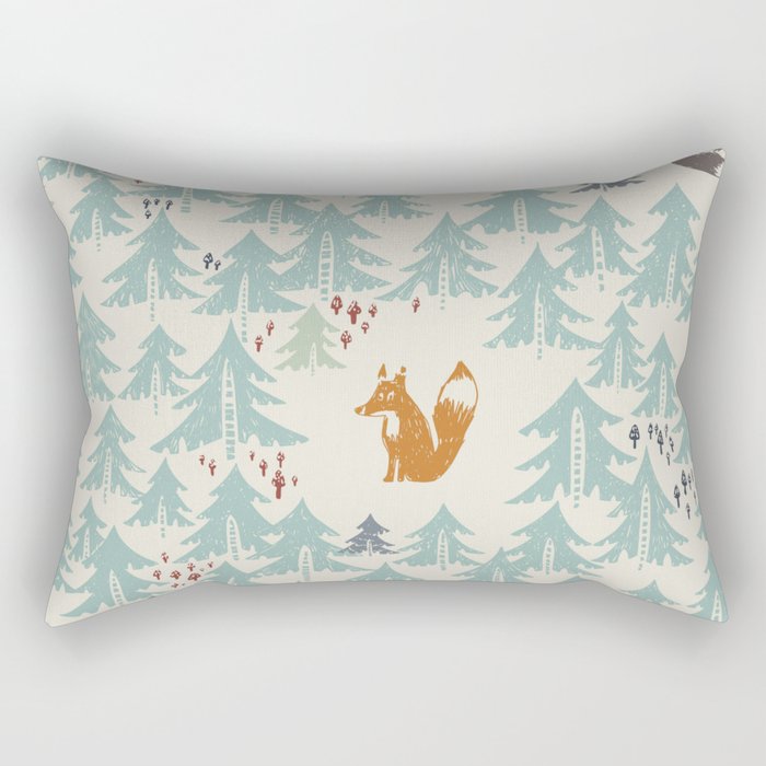 Black Forest Kids fox Rectangular Pillow Gallery Image 1