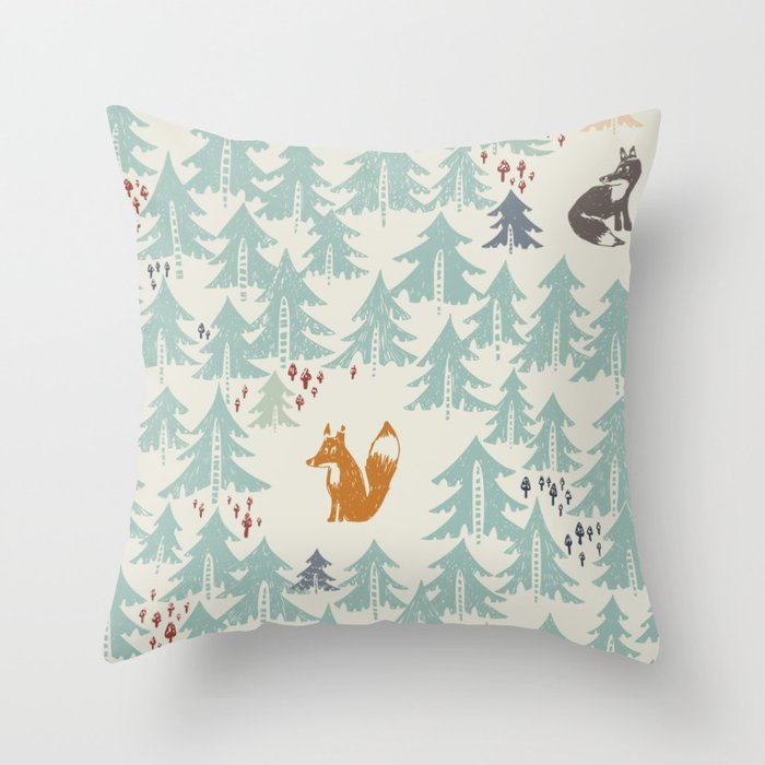 Black Forest Kids fox Throw Pillow Gallery Image 6