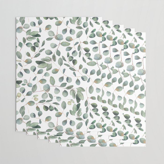 Eucalyptus Leaves Garden Wrapping Paper Gallery Image 3