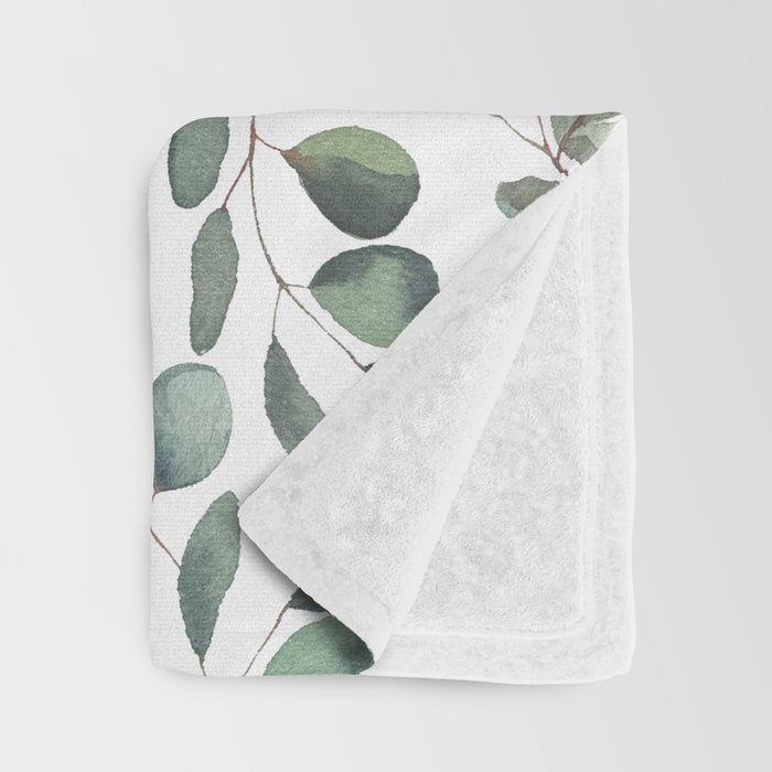 Eucalyptus Leaves Garden Throw Blanket Gallery Image 3