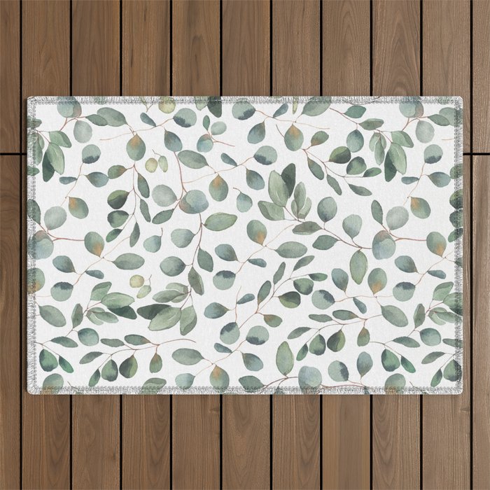 Eucalyptus Leaves Garden Outdoor Rug Gallery Image 1