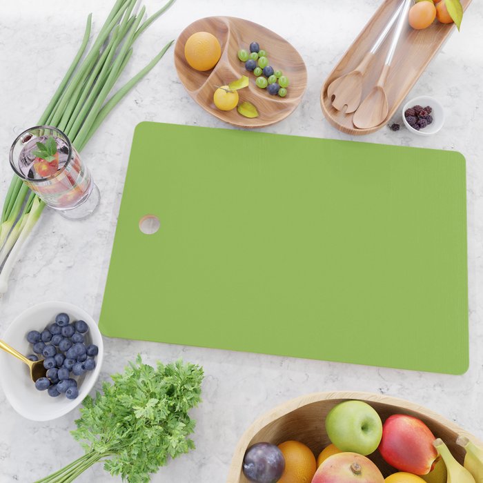 Lime Green Solid Color Cutting Board Gallery Image 2