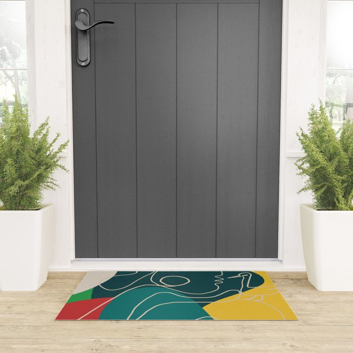Gentle Abstract Line 6 Welcome Mat Gallery Image 3
