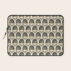 Little Rainbows - black, marigold, and cream Laptop Sleeve Gallery Image 1