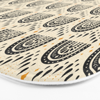 Little Rainbows - black, marigold, and cream Bath Mat Gallery Image 3