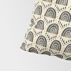Little Rainbows - black, marigold, and cream Pillow Sham Gallery Image 4