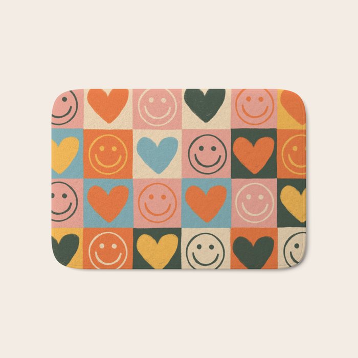 Happy love Bath Mat Gallery Image 1
