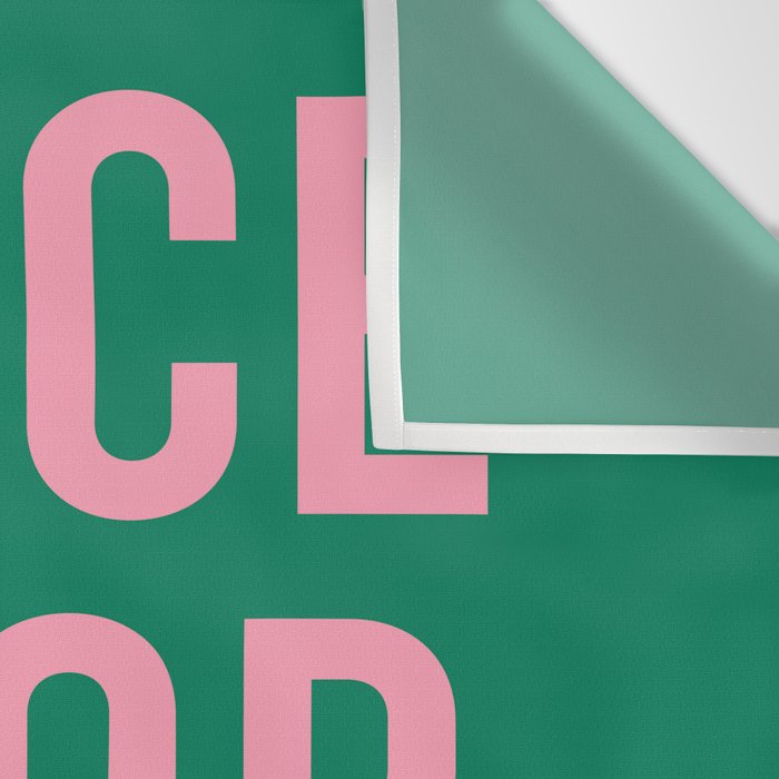 Dance Floor Left Arrow (Green Pink) Wall Tapestry Gallery Image 3