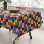 Bold Colorful Checks Pattern - Small XVII Tablecloth Gallery Image 3