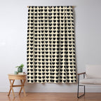 Love Hearts - black and cream Window Curtain Gallery Image 5