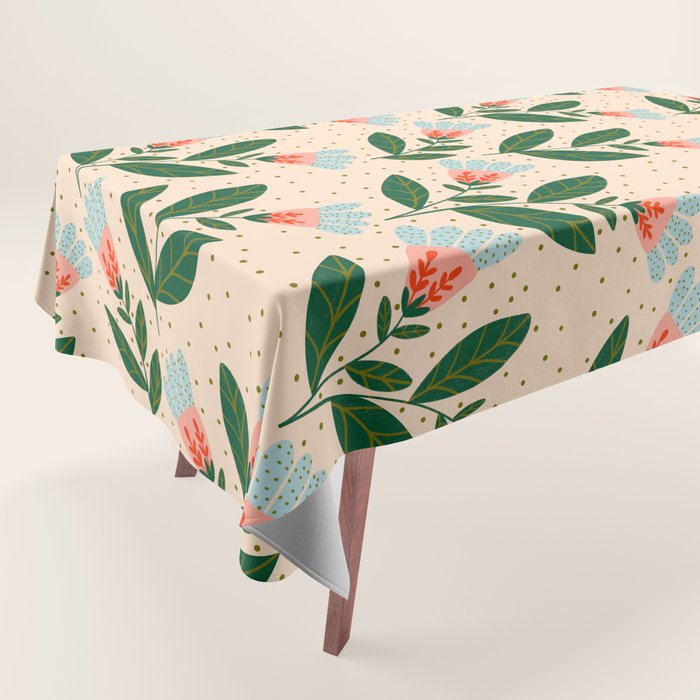 Whimsical Spring Floral  Tablecloth Gallery Image 1