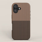 Color Block Lines XLI Dark Mocha iPhone Case Gallery Image 1