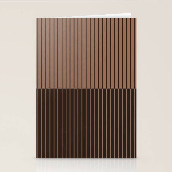 Color Block Lines XLI Dark Mocha Stationery Card Gallery Image 1