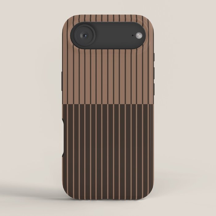 Color Block Lines XLI Dark Mocha iPhone Case Gallery Image 2