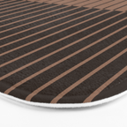 Color Block Lines XLI Dark Mocha Bath Mat Gallery Image 3