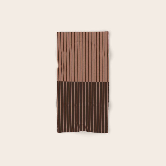 Color Block Lines XLI Dark Mocha Bath Towel Gallery Image 1