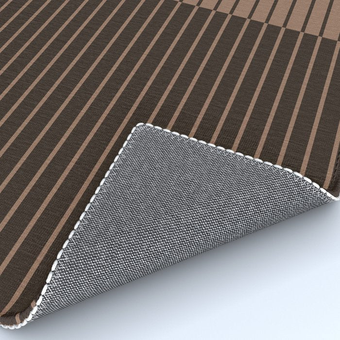 Color Block Lines XLI Dark Mocha Rug Gallery Image 4