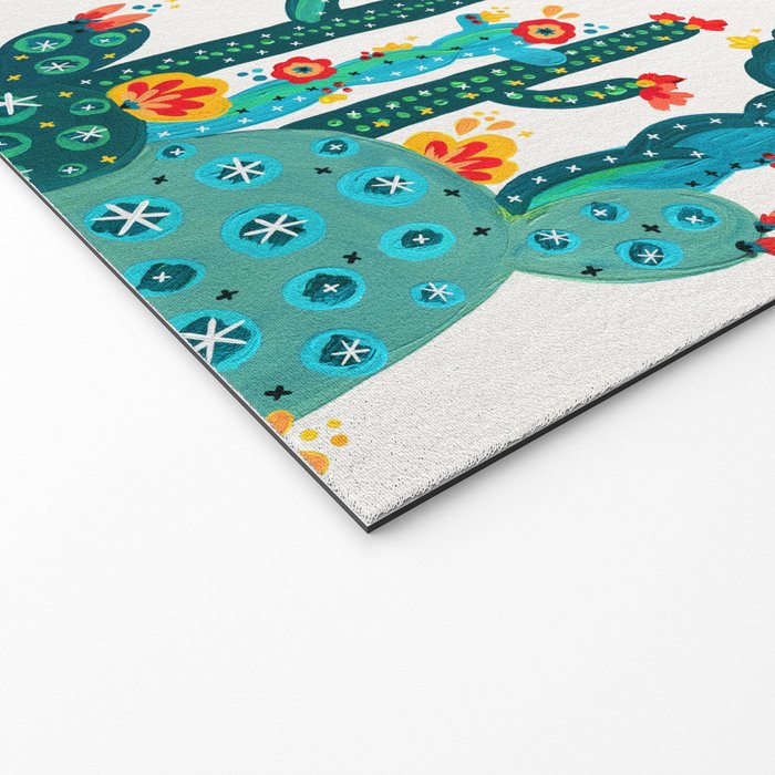 Cactus Garden Acrylic - Teal Welcome Mat Gallery Image 2