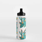 Cactus Garden Acrylic - Teal Water Bottle Gallery Image 2
