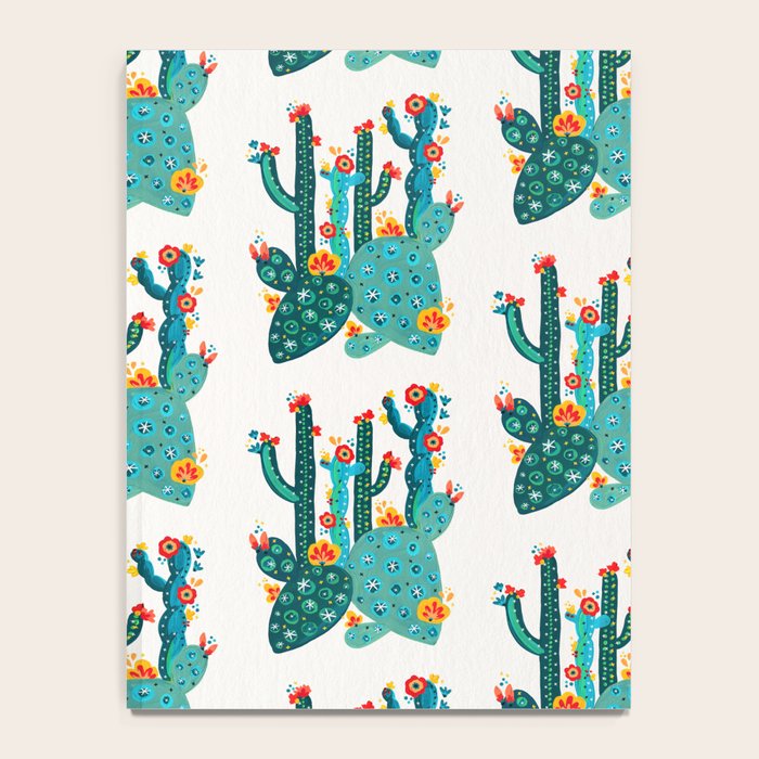 Cactus Garden Acrylic - Teal Notebook Gallery Image 4