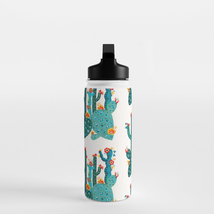 Cactus Garden Acrylic - Teal Water Bottle Gallery Image 3