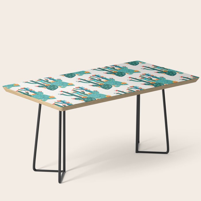 Cactus Garden Acrylic - Teal Coffee Table Gallery Image 1