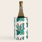 Cactus Garden Acrylic - Teal Wine Chiller Gallery Image 1