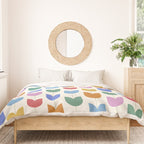 Spring Tulips IX Bright Rainbow Mid Century Flowers Duvet Cover Gallery Image 3