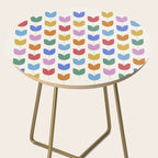 Spring Tulips IX Bright Rainbow Mid Century Flowers Side Table Gallery Image 2