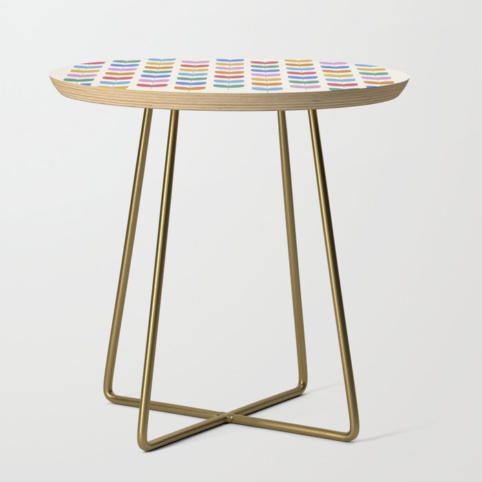 Spring Tulips IX Bright Rainbow Mid Century Flowers Side Table Gallery Image 1