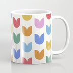 Spring Tulips IX Bright Rainbow Mid Century Flowers Coffee Mug Gallery Image 1