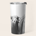 Old retro baseball monochrome ball and glove Travel Mug Gallery Image 2