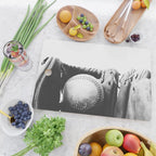 Old retro baseball monochrome ball and glove Cutting Board Gallery Image 2
